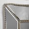 Head West Champagne Silver 24" x 36" Beaded Glass Scalloped Beveled Accent Vanity Mirror